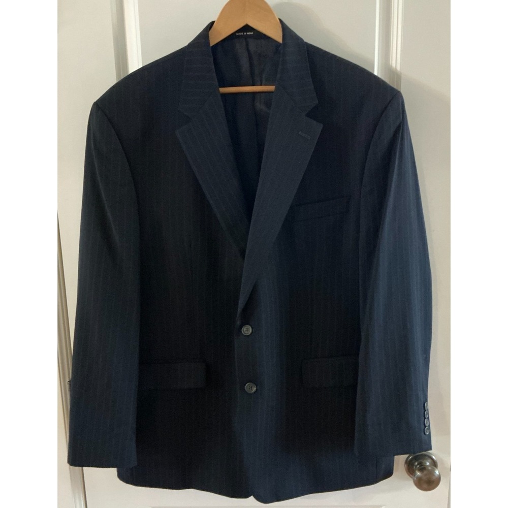 Lauren Ralph Lauren 46R‎ Wool Pinstripe Blazer Men's Navy Two-Button